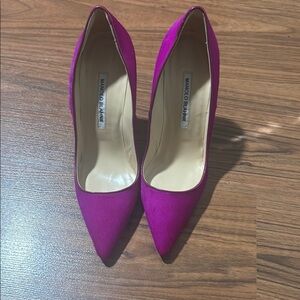 Manolo Blahnik Pink Suede Heels